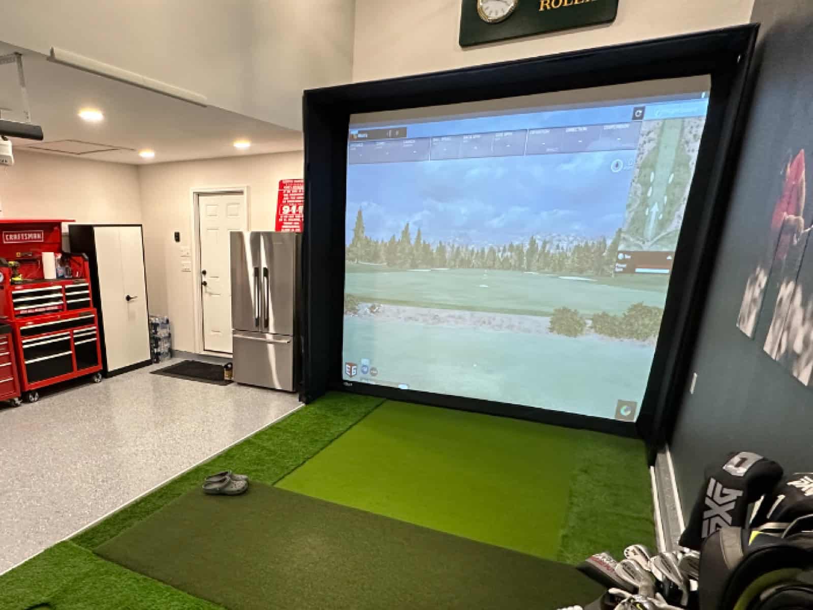 golf sim build in apartment